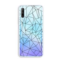 Geometrische lijnen zwart: Huawei P Smart Pro Transparant Hoesje