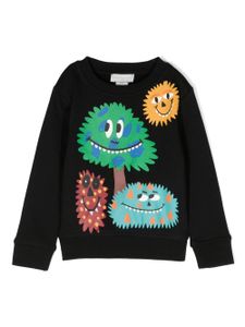 Stella McCartney Kids sweat à imprimé montre - Noir