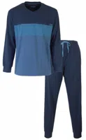 M.E.Q. heren pyjama Tricot katoen - Blue Ocean