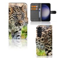 Samsung Galaxy S24 | Telefoonhoesje | Met pasjeshouder | Baby Luipaard