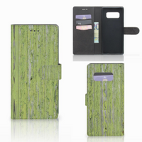Samsung Galaxy Note 8 Book Style Case Green Wood - thumbnail