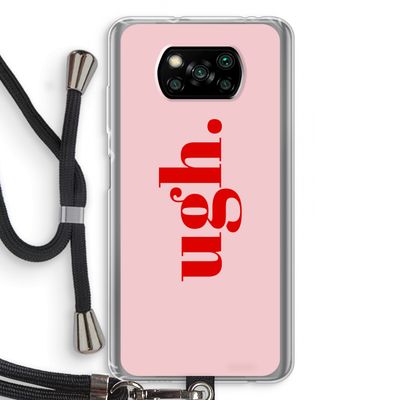 Ugh: Xiaomi Poco X3 NFC Transparant Hoesje met koord