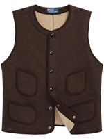 Polo Ralph Lauren gilet à doublure en polaire - Marron