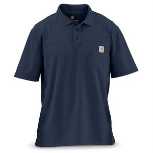 Carhartt Contractor's Work Pocket Navy Polo Heren