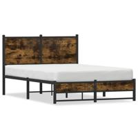 Bedframe zonder matras metaal gerookt eikenkleurig 120x200 cm