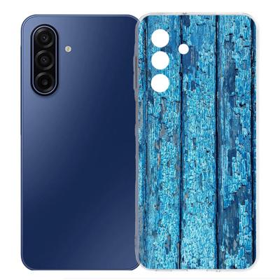 TPU Hoesje Samsung Galaxy A17 - Wood Blue Backcover TPU Hoesje Samsung Galaxy A17 - Wood Blue Backcover