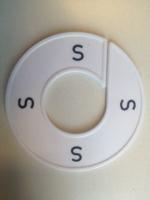 Maatring wit/zwart S