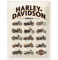 Harley-Davidson Model Chart Metalen Bord 30 x 40 cm - thumbnail