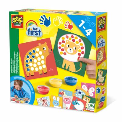 SES my first - vingerafdruk verf kunstwerk