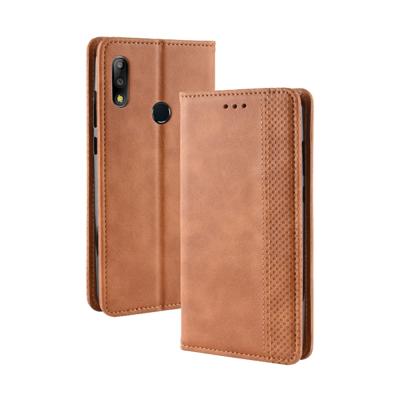Magnetische Buckle retro textuur horizontale Flip lederen case voor ASUS Zenfone Max plus (m2) ZB634KL/Zenfone Max shot ZB634KL met houder & kaartsle