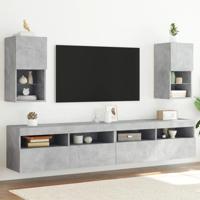 Tv-meubelen 2 st met LED-verlichting 30,5x30x60 cm betongrijs Tv-meubelen 2 st met LED-verlichting 30,5x30x60 cm betongrijs