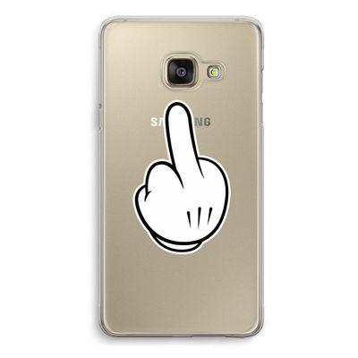 Middle finger black: Samsung A3 (2017) Transparant Hoesje