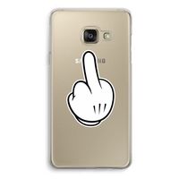 Middle finger black: Samsung A3 (2017) Transparant Hoesje