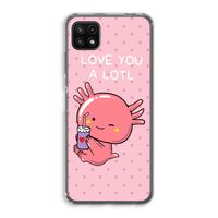 Love You A Lotl: Samsung Galaxy A22 5G Transparant Hoesje