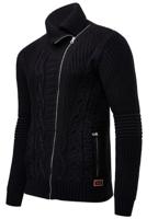 Rusty Neal - Heren Vest Kabel - Gebreid - Zwart - 13389