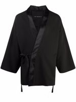 Alchemy veste portefeuille à bords satinés - Noir