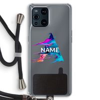 Abstract Spectrum: Oppo Find X3 Transparant Hoesje met koord