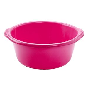 Kunststof teiltje/afwasbak rond 25 liter roze - Afwasbak