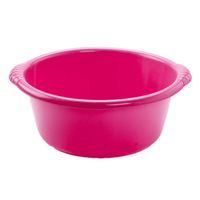 Kunststof teiltje/afwasbak rond 25 liter roze - Afwasbak - thumbnail