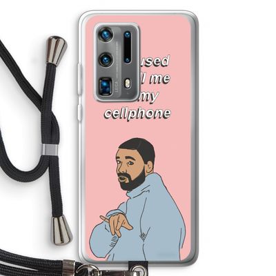 Hotline bling: Huawei P40 Pro Plus Transparant Hoesje met koord