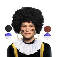 Pieten set - pruik - kraag - schmink - oorbellen - sinterklaas en piet - verkleden