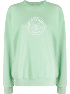 Sporty & Rich sweat en coton à logo imprimé - Vert