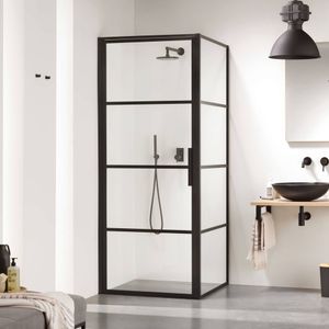 Sealskin SOHO zijwand t.b.v. douchedeur 100x210cm zwart