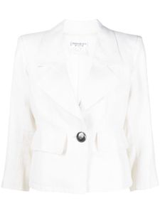 Saint Laurent Pre-Owned blazer à simple boutonnage (années 1980) - Blanc