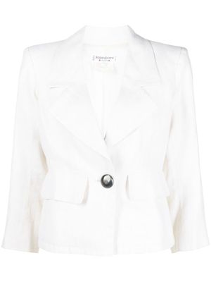 Saint Laurent Pre-Owned blazer à simple boutonnage (années 1980) - Blanc