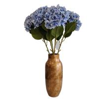 Kunstbloemen boeket Hortensias - 5 stelen - lichtblauw - 109 cm - Kunst zijdebloemen