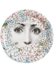 Fornasetti plateau Ortensia peint à la main - Blanc