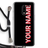 Namecase: OnePlus 7 Transparant Hoesje met koord