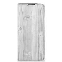 Motorola Moto E20 Book Wallet Case White Wood