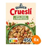Quaker - Cruesli Appel & Rozijn - 6x 450g