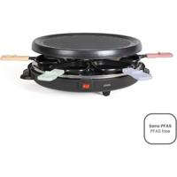 Racletteapparaat voor 6 personen - LIVOO - DOC207P - 800W - 6 personen - Uitneembare grilldeur - 6 spatels en 6 fonduepannen