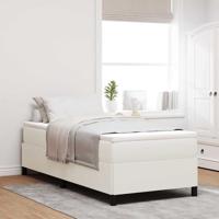Bedframe Crème 90 x 200 cm Katoenen stof