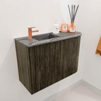 Toiletmeubel Mondiaz Joya Dlux | 61.6 cm | Meubelkleur Shadow | Faye wastafel Sombra Wasbak Links | 1 kraangat
