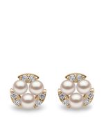 Yoko London puces d'oreilles en or 18ct ornées de perles d'Akoya et diamants