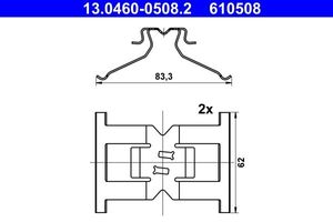 Accessoireset, schijfremblok 13046005082