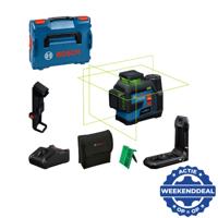 Bosch Professional GLL 12V-100-33 CG Kruislijnlaser groen 3x360° 12V 2.0Ah in L-Boxx - 0601065401