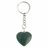 Edelsteen Sleutelhanger Jade Hart (25 mm)