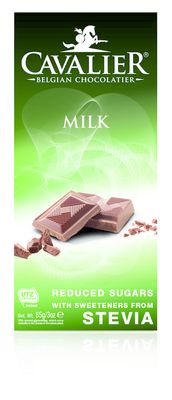 Cavalier Chocolade milk met stevia extract (85 gr)