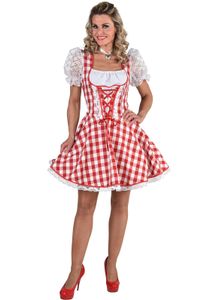 Sexy Dirndl Rosie rood/wit