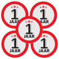 1 jaar leeftijd sticker - 10x - rond - Dia 9 cm - 1 jaar verjaardag - jubileum - leeftijd versiering