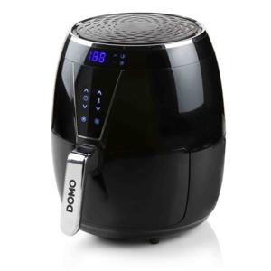 DOMO XL 4L Airfryer 4 l 1500 W Oververhittingsbeveiliging, CoolTouch-behuizing, Met display Zwart