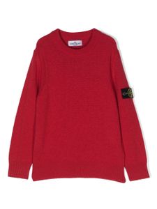 Stone Island Junior sweat à motif Compass - Rouge