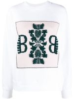 Barrie sweat à patch logo - Blanc - thumbnail