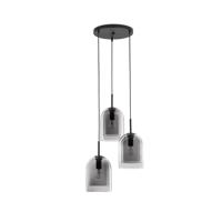 Lyora HanglampVelor 3-lichts zwart rond - 9236710