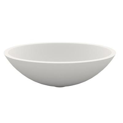 CrossTone Loeffi opbouwwastafel 36x50x15cm Solid Surface wit mat CTS-2106