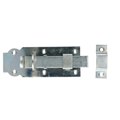 Deltafix schuifslot/hangslotschuif - 1x - 14 x 4.5cm - zilver verzinkt staal - deur - schutting - he